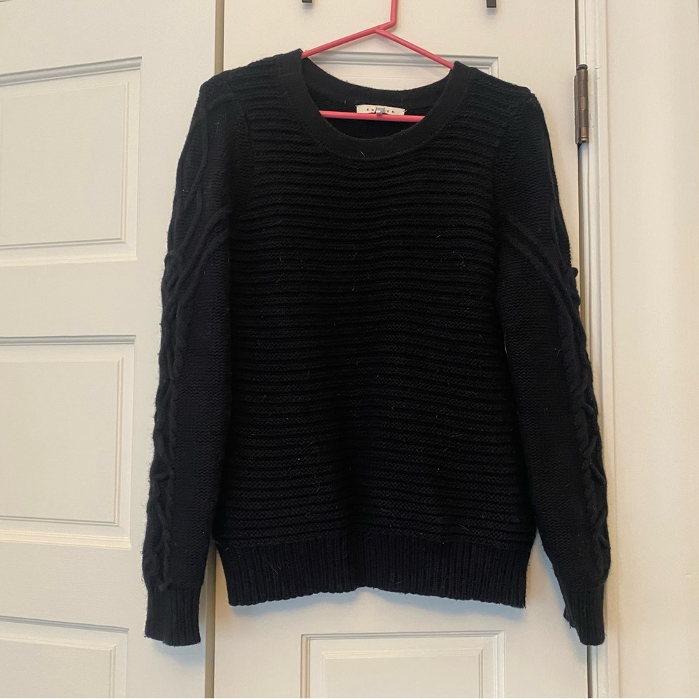 Sandro Black Cashmere/Wool Blend Sweater